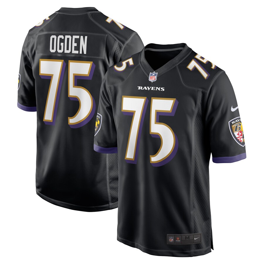 Men's Baltimore Ravens Jonathan Ogden Nike Black Retired Player Alternate Game Jersey