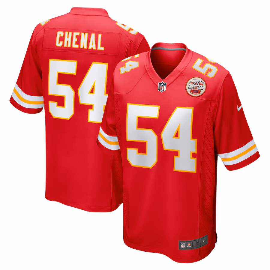 Men's Kansas City Chiefs Leo Chenal Nike Red Game Player Jersey