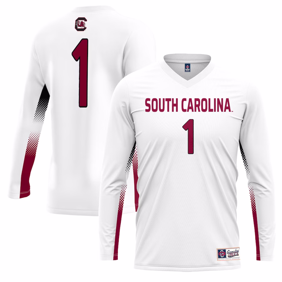 #1 South Carolina Gamecocks GameDay Greats Unisex Lightweight Volleyball Jersey - White