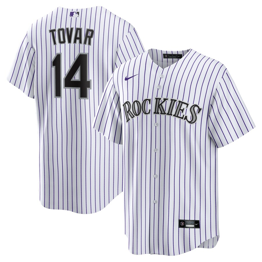 Men's Colorado Rockies Ezequiel Tovar Nike White Home Replica Jersey