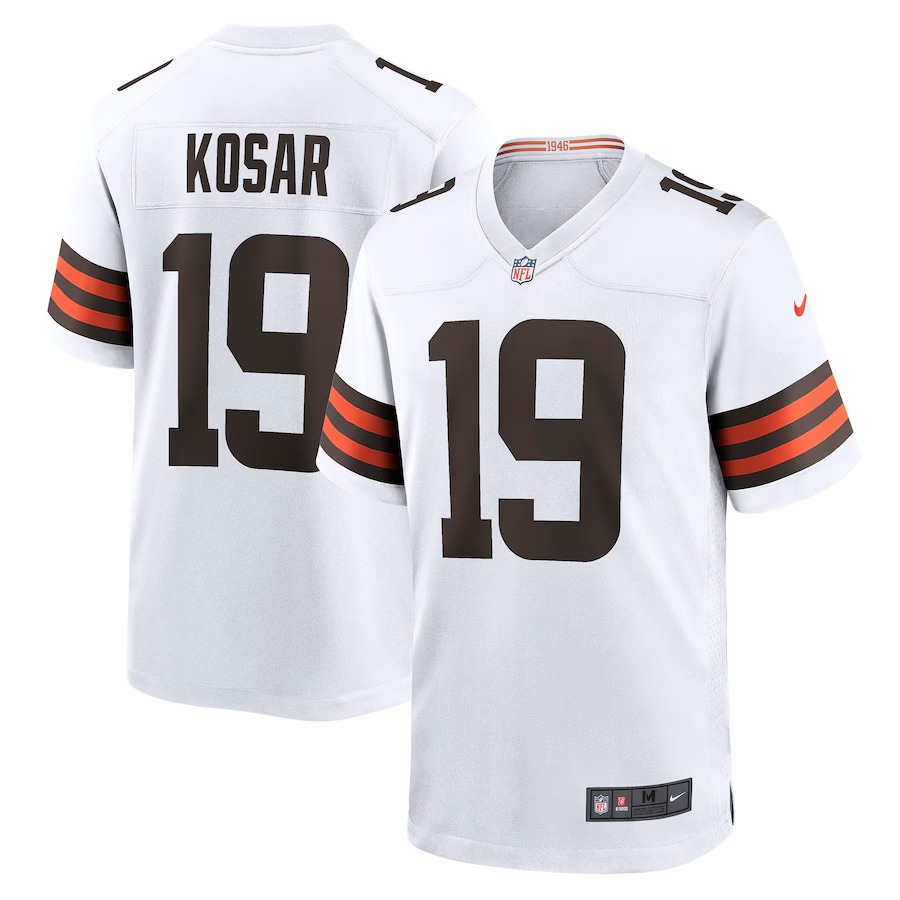Men's Cleveland Browns Bernie Kosar Nike White Retired Player Game Jersey