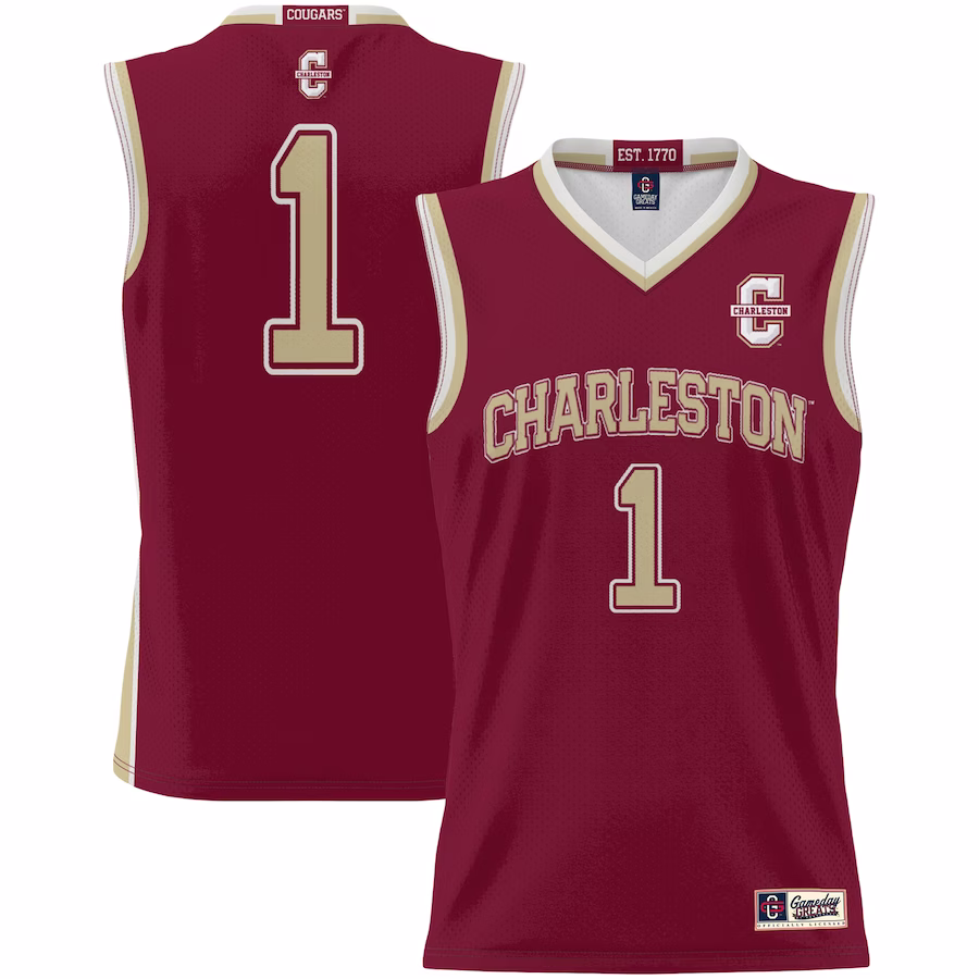 Charleston Cougars GameDay Greats Unisex  #1 Basketball Jersey -  Maroon