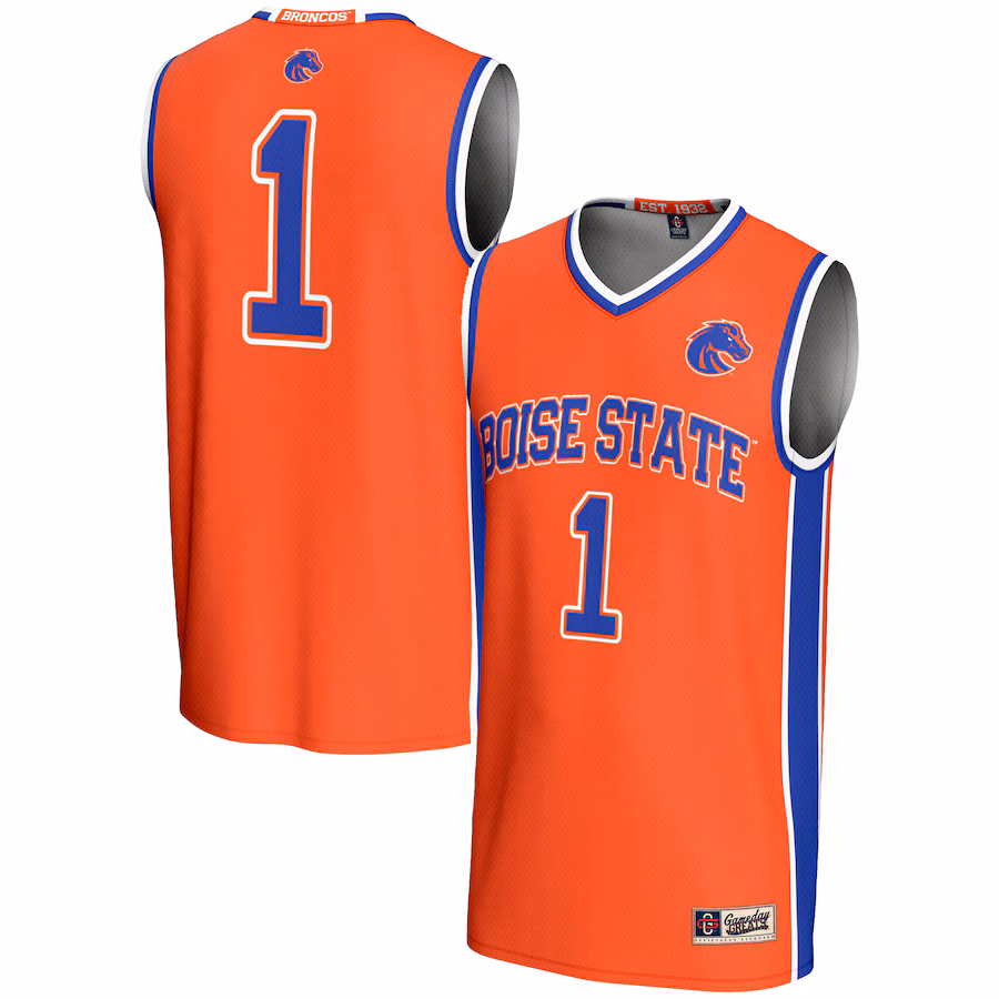 Men's GameDay Greats #1  Orange Boise State Broncos  Lightweight Basketball Jersey