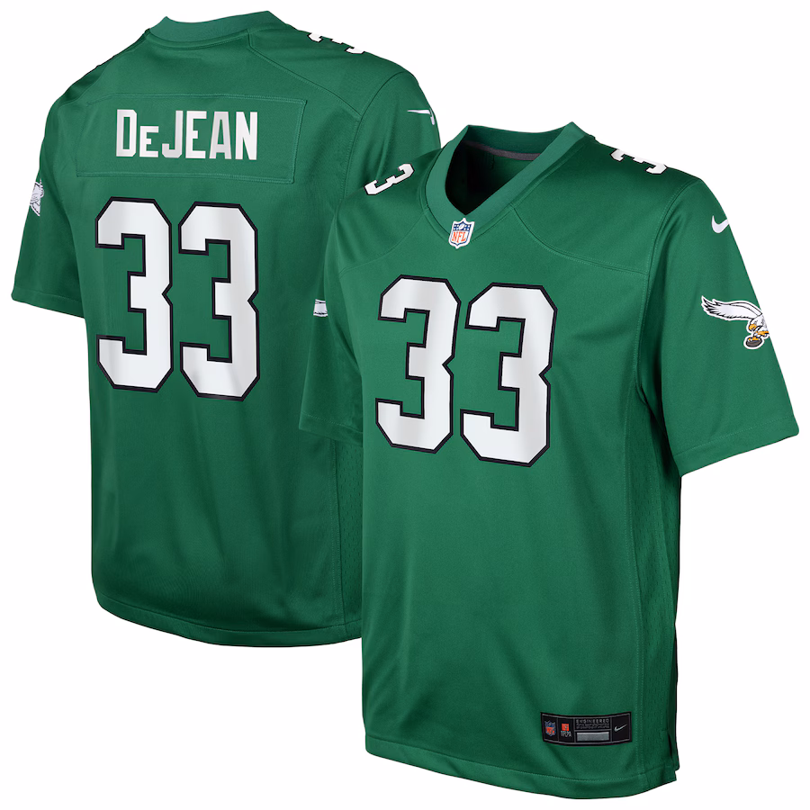 Youth Philadelphia Eagles Cooper DeJean Nike Kelly Green Alternate Game Jersey