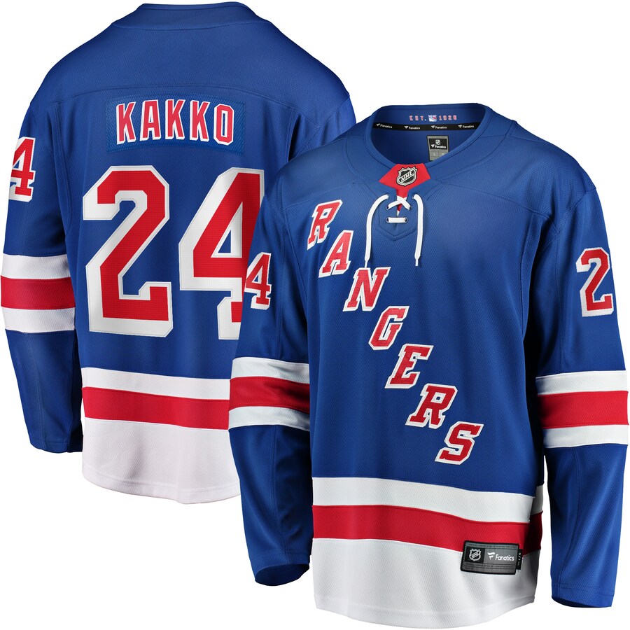 Men's New York Rangers Kaapo Kakko Fanatics Branded Blue Replica Player Jersey