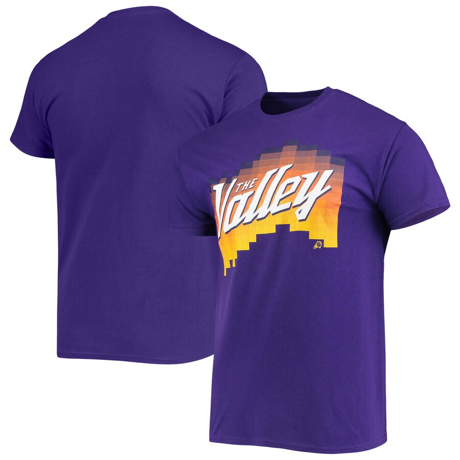 Men's Phoenix Suns Junk Food Purple The Valley Pixel T-Shirt