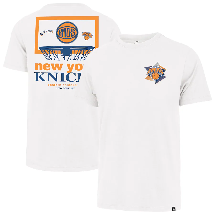 Men's New York Knicks  '47 White City Edition Backboard Franklin T-Shirt