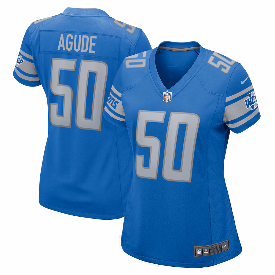 Women's Detroit Lions Mitchell Agude Nike  Blue  Game Jersey