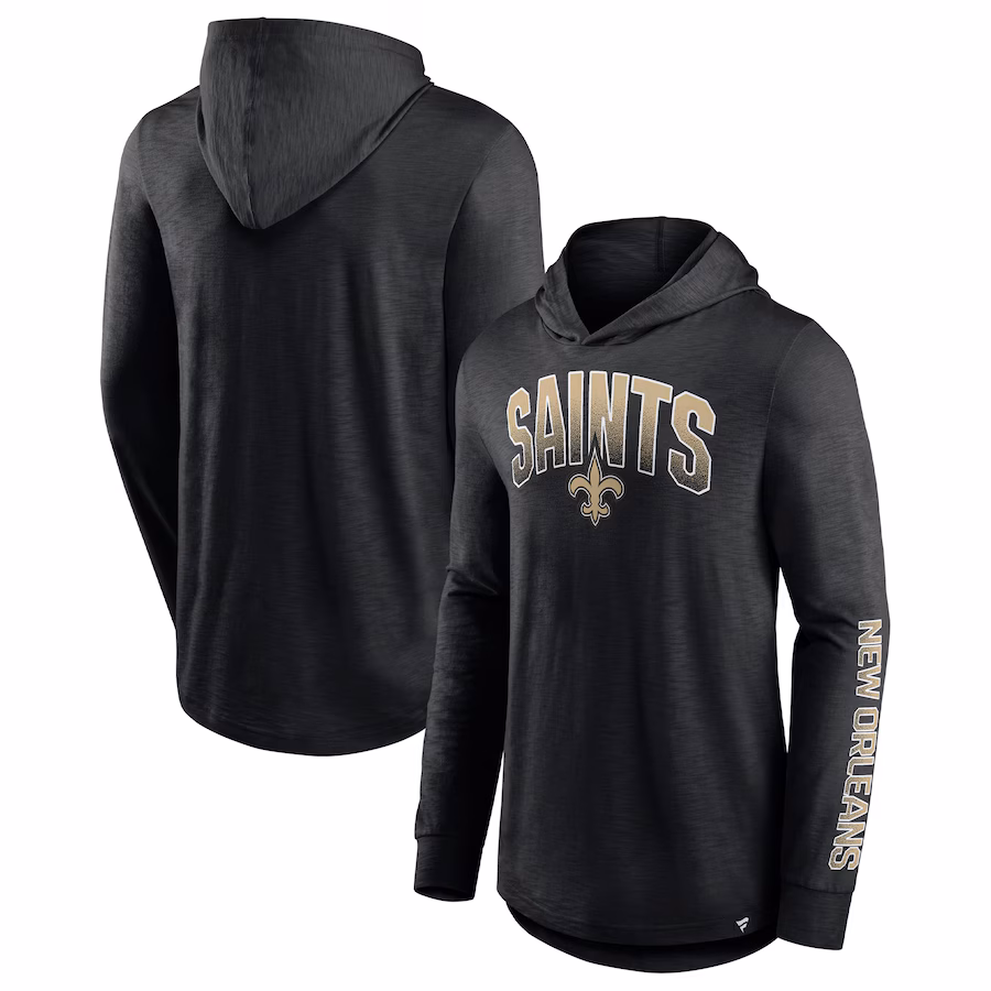 Men's Philadelphia Eagles Black Logo Team Lockup Long Sleeve T-Shirt