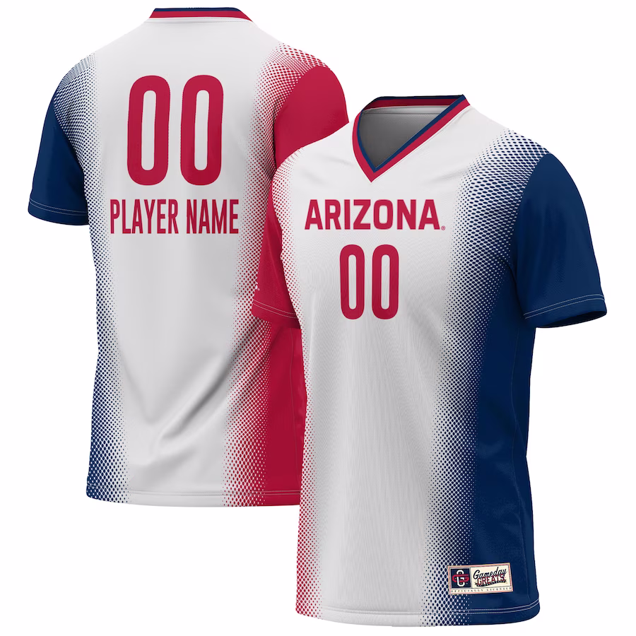 Arizona Wildcats GameDay Greats Unisex Pick-A-Player NIL Lightweight Soccer Jersey - White
