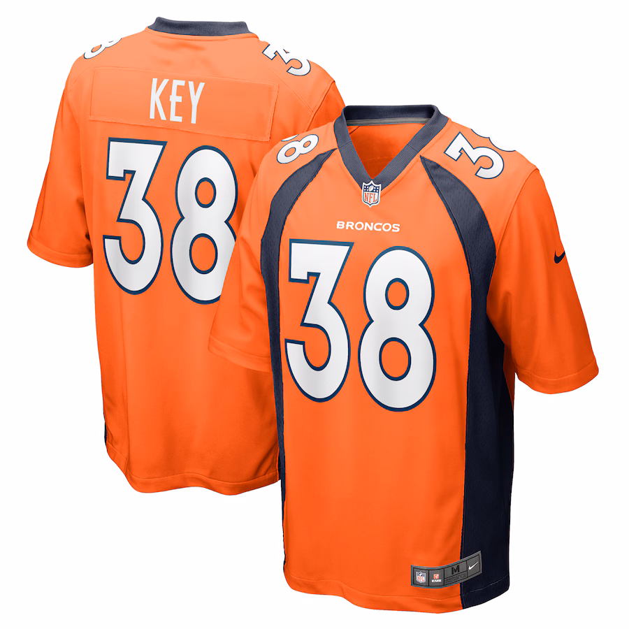 Men's Denver Broncos Devon Key Nike  Orange Team Game Jersey