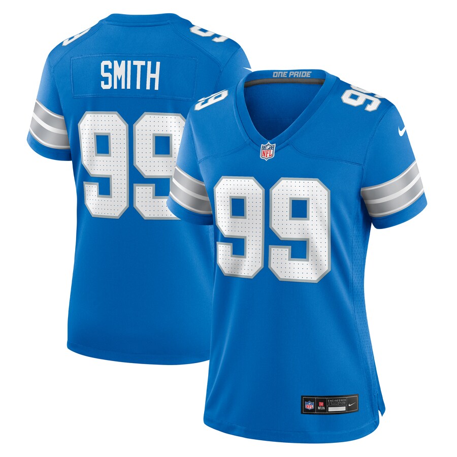Women's Detroit Lions Za'Darius Smith Nike Blue Team Game Jersey