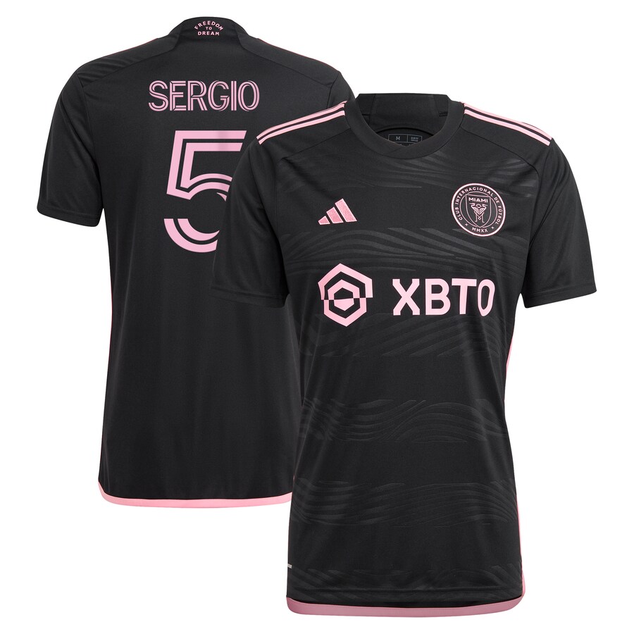 Men's Inter Miami CF Sergio Busquets adidas Black 2023 La Noche Replica Player Jersey