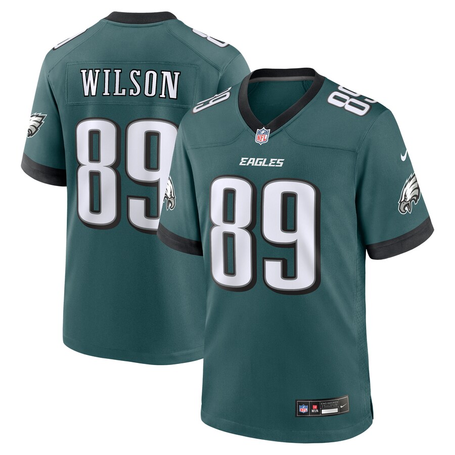 Men's Philadelphia Eagles Johnny Wilson Nike Midnight Green Team Game Jersey
