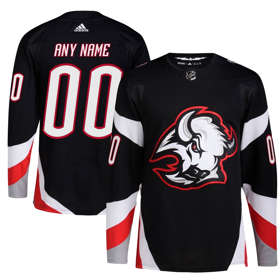 Men's Buffalo Sabres  adidas Black Alternate Authentic Pro Primegreen Custom Jersey