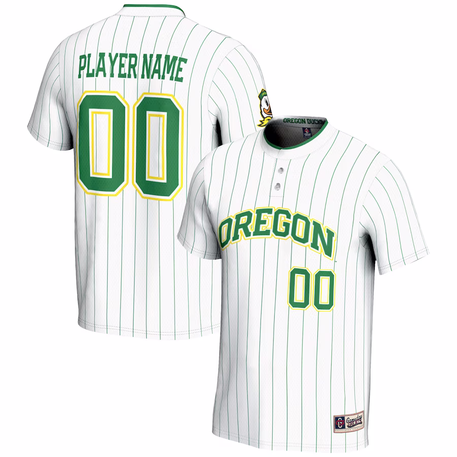 Oregon Ducks GameDay Greats NIL Pick-A-Player Lightweight Softball Jersey - White