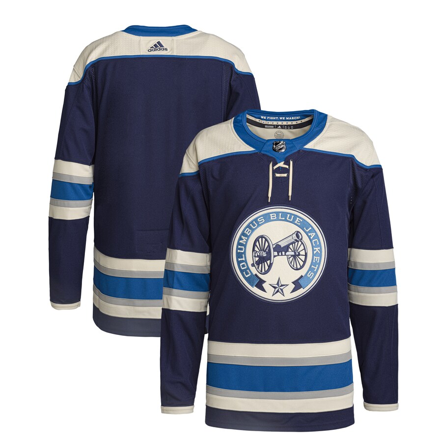 Men's Columbus Blue Jackets  adidas Navy Alternate Primegreen Authentic Pro Jersey