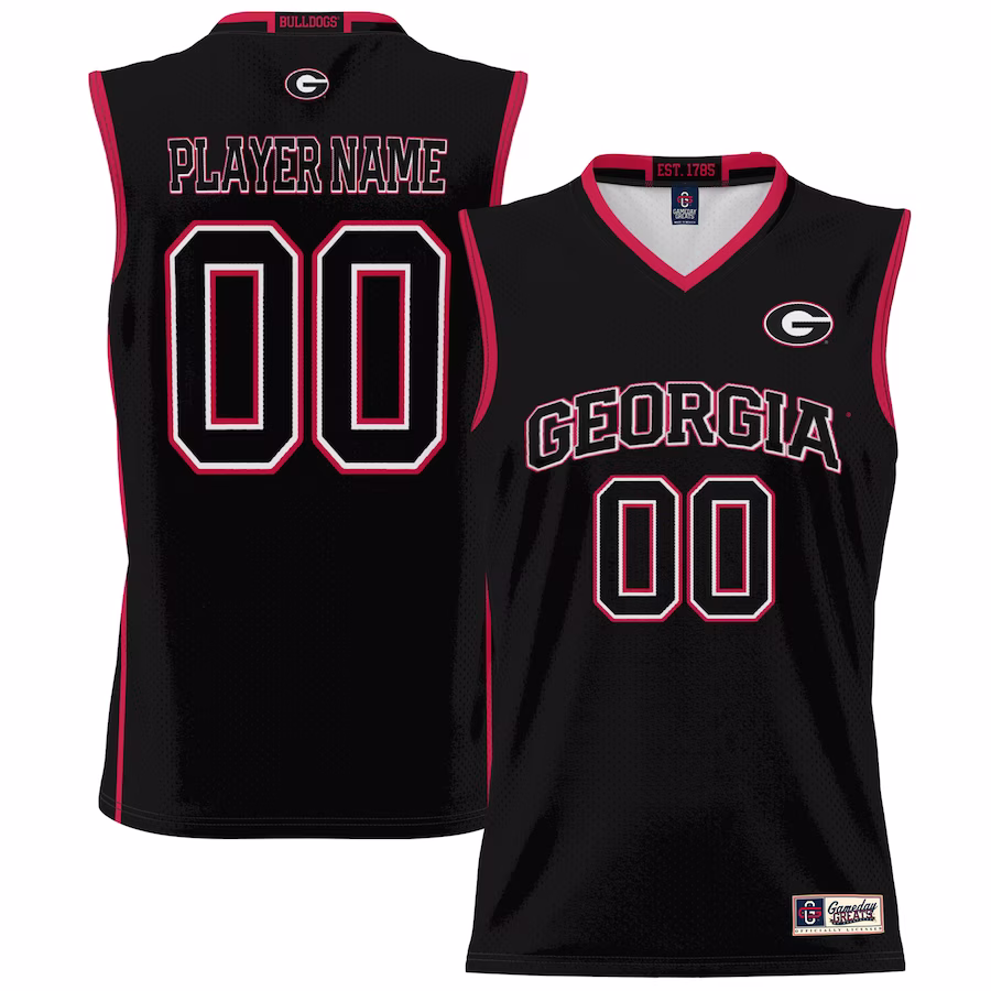 Georgia Bulldogs GameDay Greats NIL Pick-A-Player Lightweight Basketball Blackout Jersey - Black