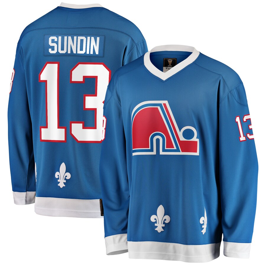 Men's Quebec Nordiques Mats Sundin Fanatics Branded Blue Premier Breakaway Retired Player Jersey