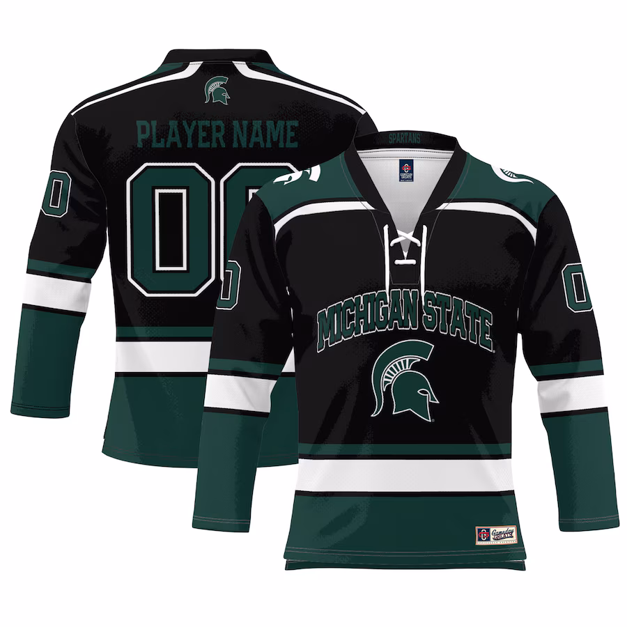 Michigan State Spartans GameDay Greats Men's Ice Hockey NIL Pick-A-Player Jersey - Black