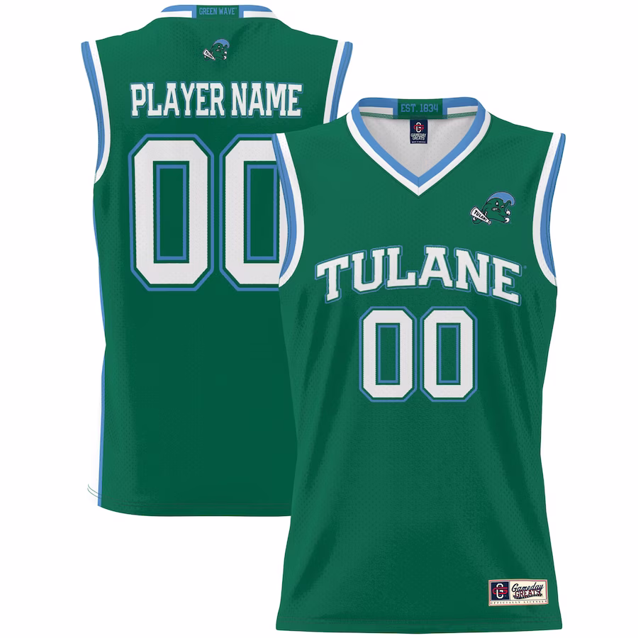 Tulane Green Wave GameDay Greats Unisex NIL Pick-A-Player Lightweight Women's Basketball Jersey - Green