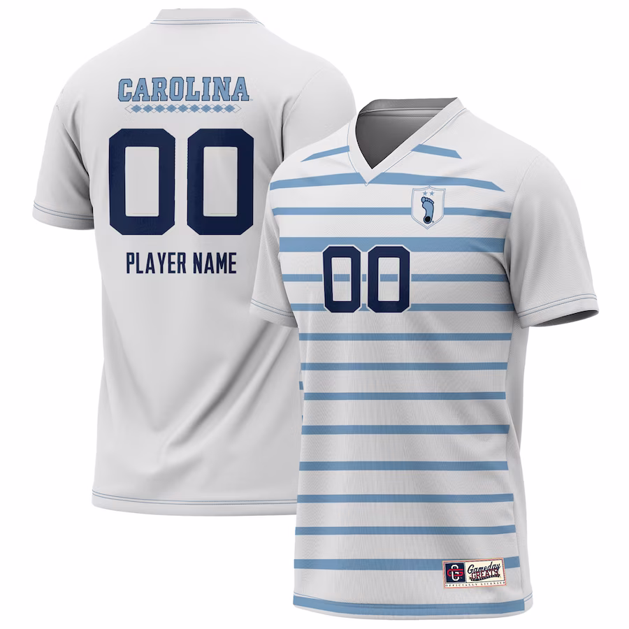 North Carolina Tar Heels GameDay Greats Unisex NIL Pick-A-Player Lightweight Soccer Jersey - White
