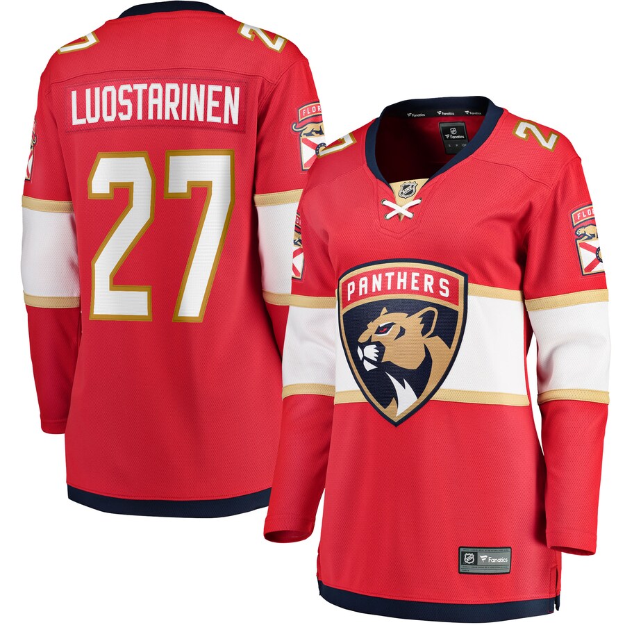 Women's Florida Panthers Eetu Luostarinen Fanatics Branded Red Home Breakaway Player Jersey