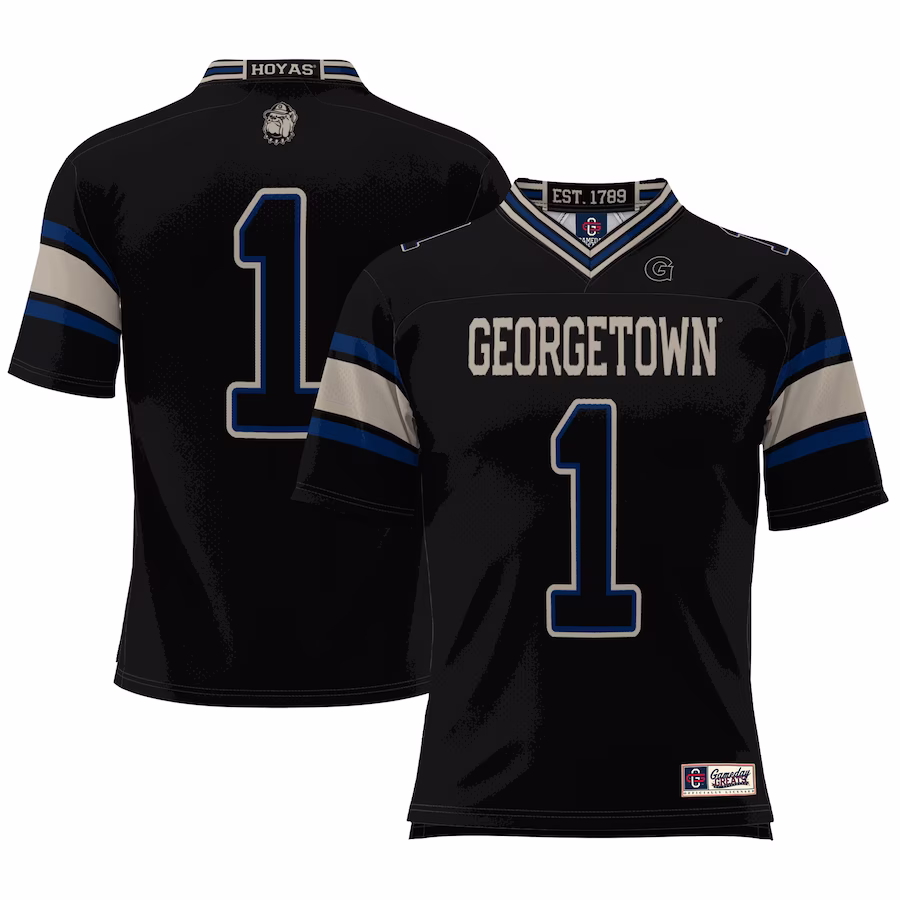 #1 Georgetown Hoyas GameDay Greats Youth Football Jersey - Black