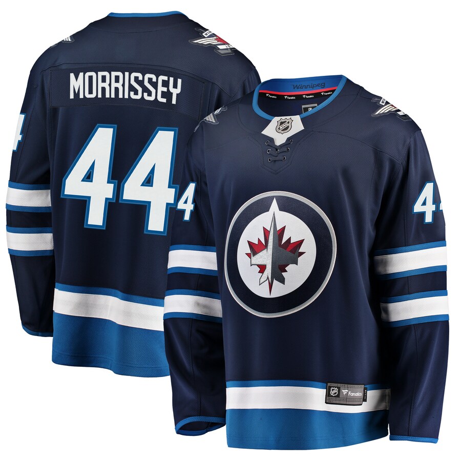 Men's Winnipeg Jets Josh Morrissey Fanatics Branded Navy Breakaway Replica Jersey