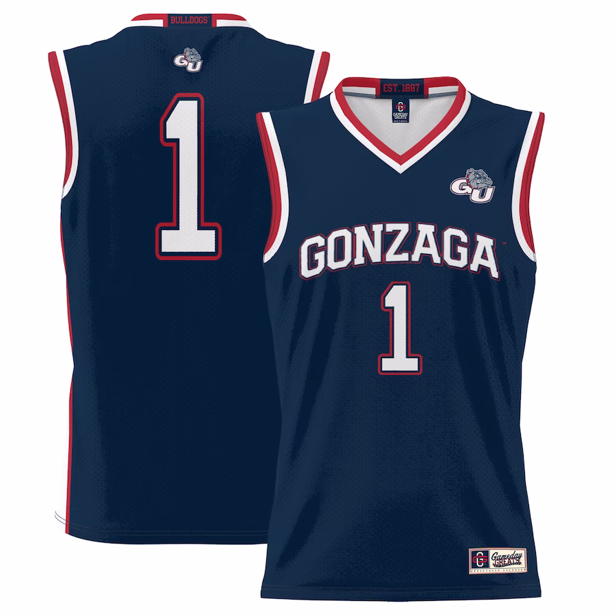 #1 Gonzaga Bulldogs GameDay Greats Youth Lightweight Basketball Jersey - Navy