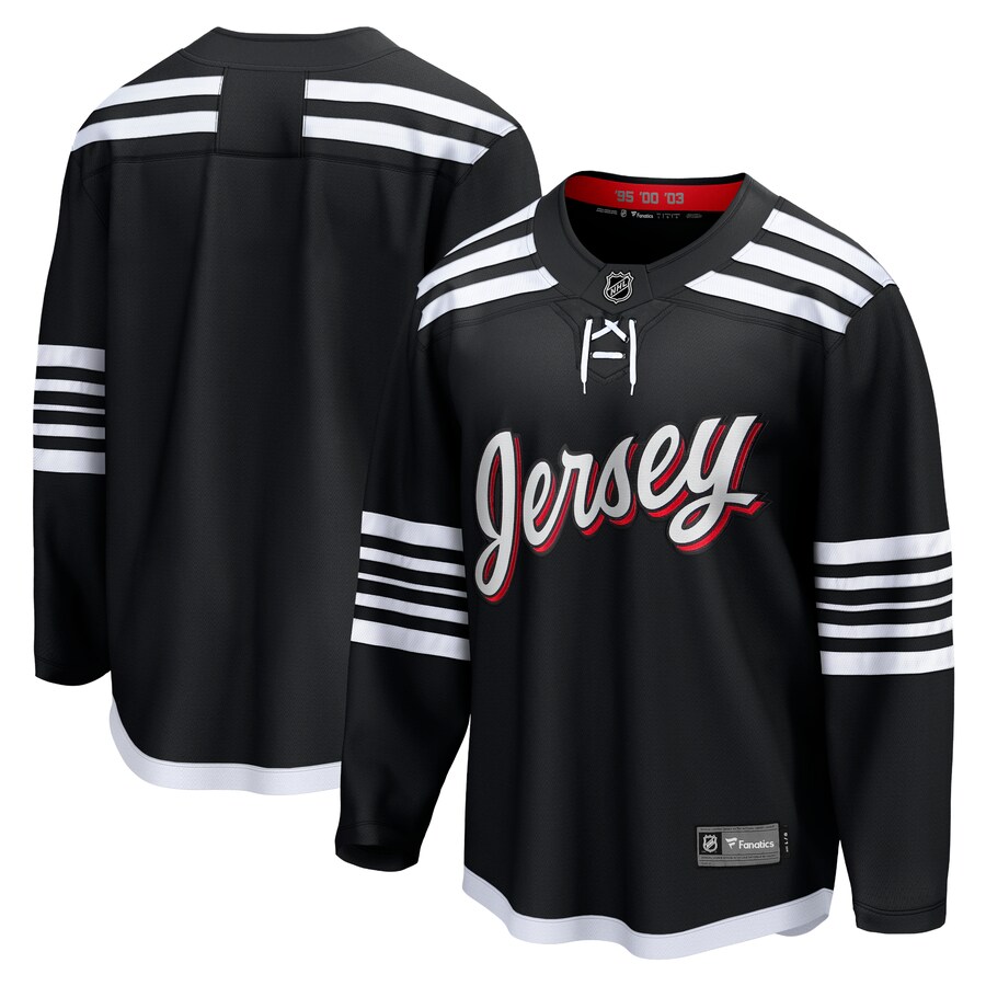 Men's New Jersey Devils Fanatics Branded Black Alternate Premier Breakaway Team Jersey
