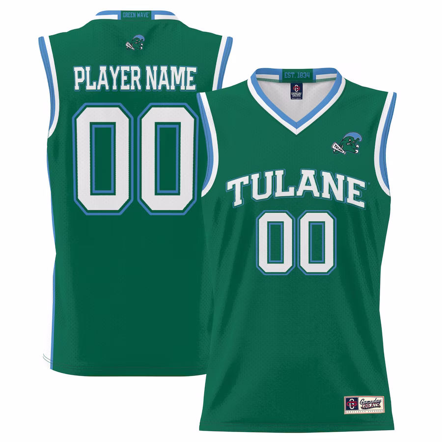 Tulane Green Wave GameDay Greats Youth NIL Pick-A-Player Lightweight Basketball Jersey - Green