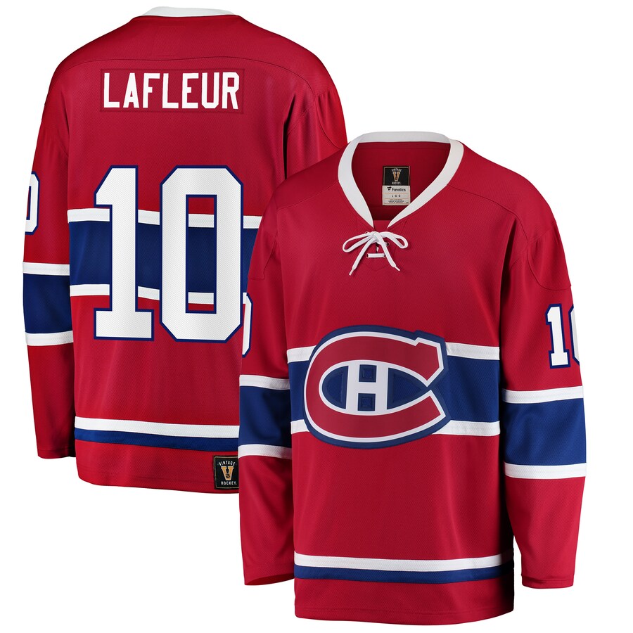 Men's Montreal Canadiens Guy Lafleur Fanatics Branded Red Premier Breakaway Retired Player Jersey