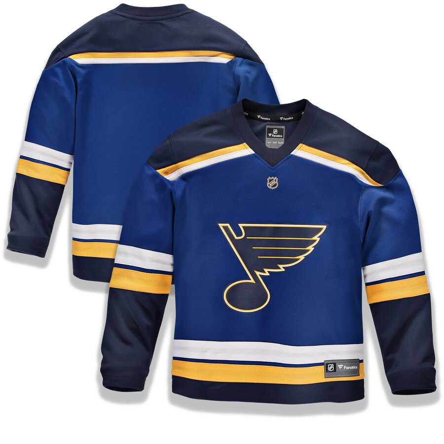 Youth St. Louis Blues Fanatics Branded Blue Home Replica Blank Jersey