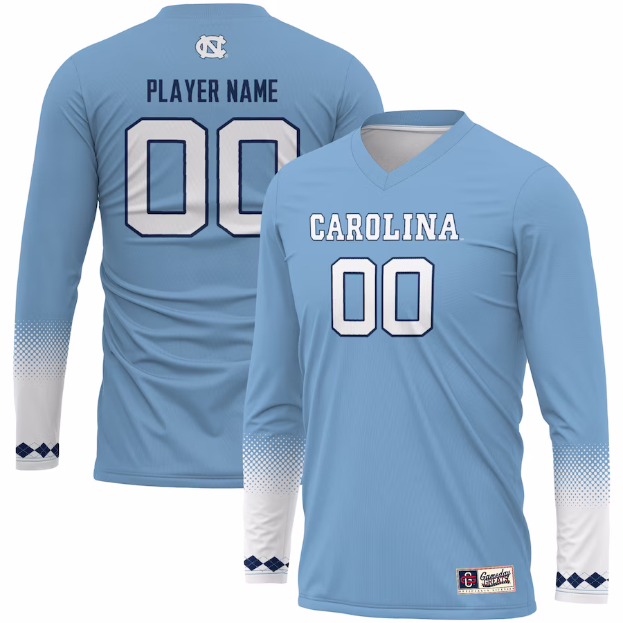 North Carolina Tar Heels GameDay Greats Unisex Pick-A-Player NIL Women's Volleyball Lightweight Jersey - Carolina Blue