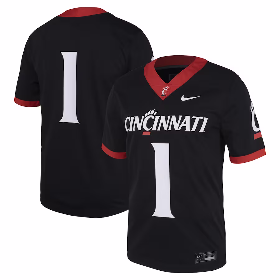 #1 Cincinnati Bearcats Nike Untouchable Football Jersey – Black