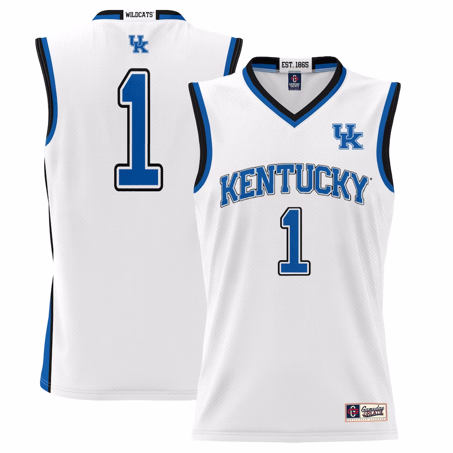 #1 Kentucky Wildcats GameDay Greats Youth Lightweight Basketball Jersey - White