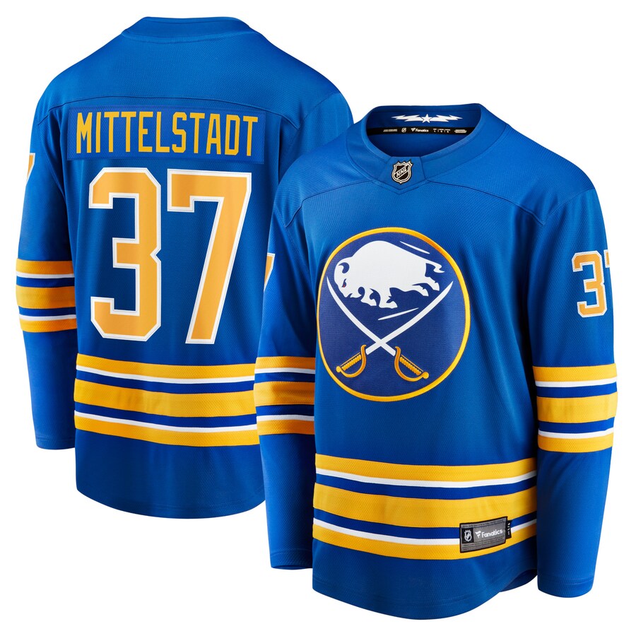 Men's Buffalo Sabres Casey Mittelstadt Fanatics Branded Royal Home Breakaway Player Jersey