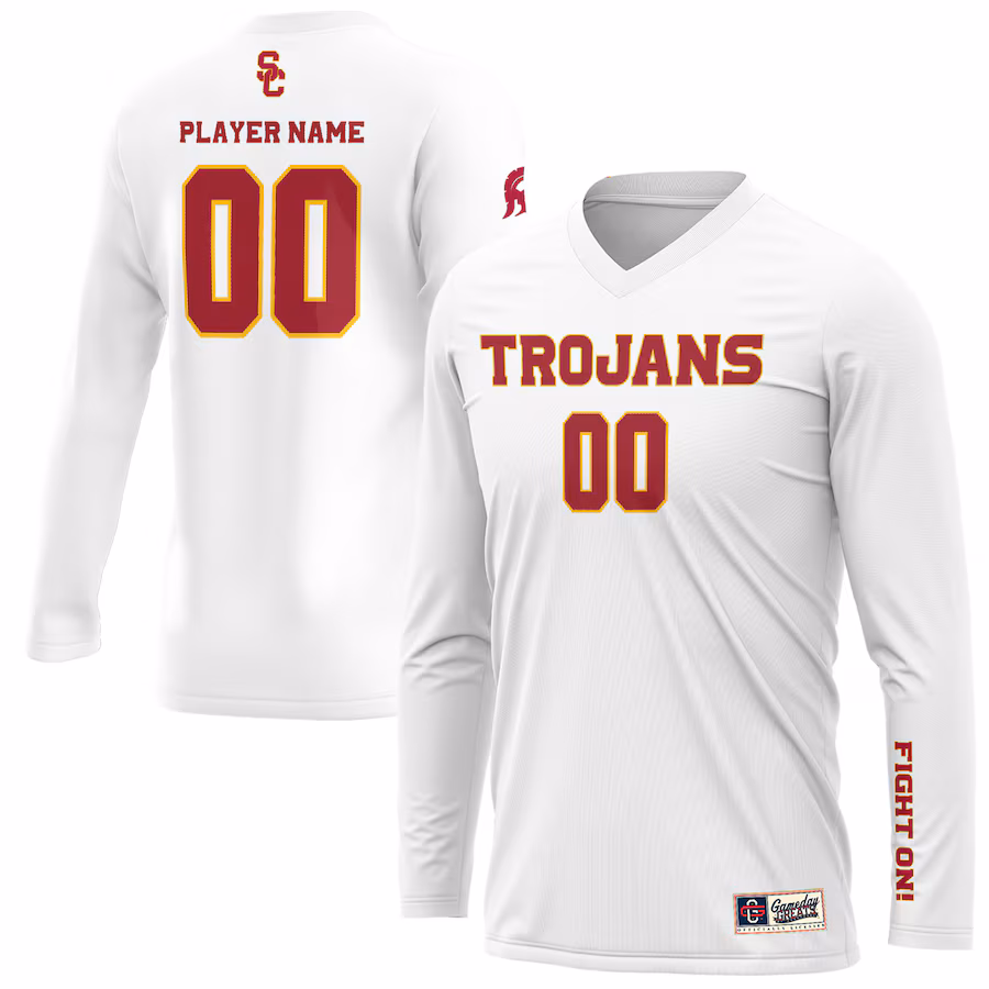 USC Trojans GameDay Greats Youth NIL Pick-A-Player Lightweight Volleyball Jersey – White