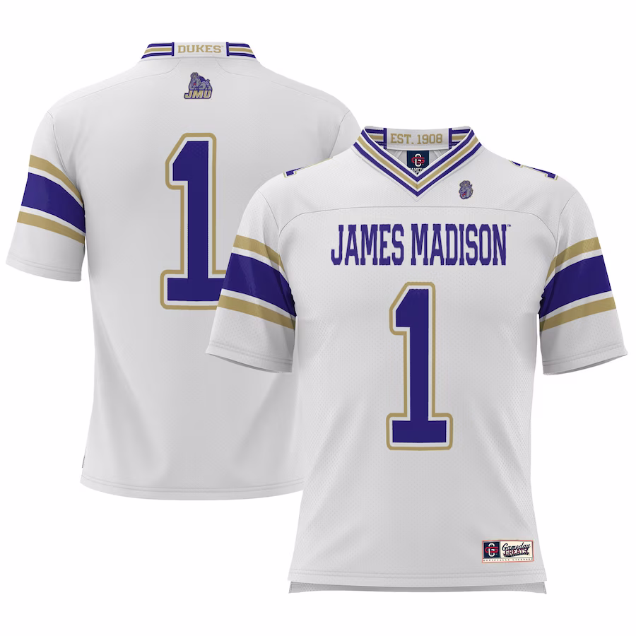 #1 James Madison Dukes GameDay Greats Football Jersey - Cardinal