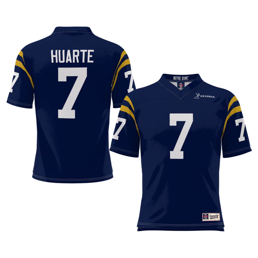 John Huarte Notre Dame Fighting Irish GameDay Greats Heisman Football Jersey - Navy