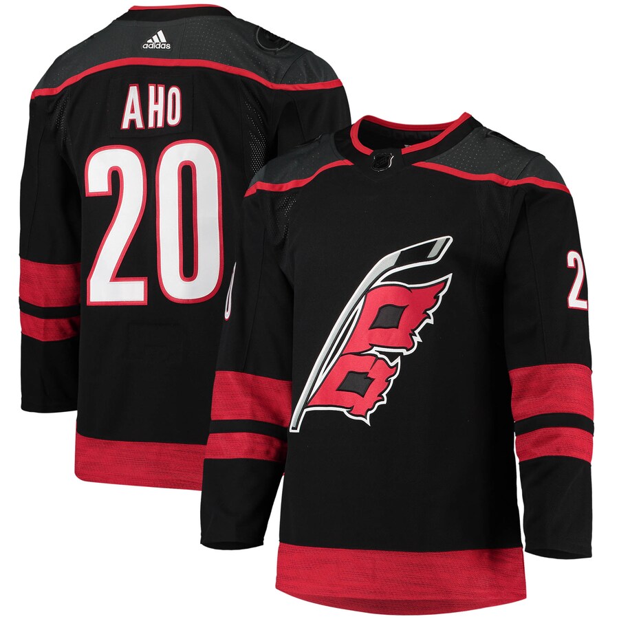 Men's Carolina Hurricanes Sebastian Aho adidas Black Alternate Primegreen Authentic Pro Player Jersey