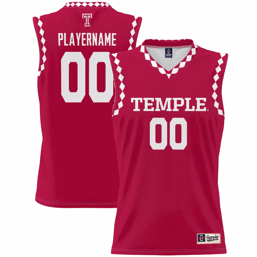 Temple Owls Unisex NIL Pick-A-Player Lightweight Men's Basketball Jersey - Cherry