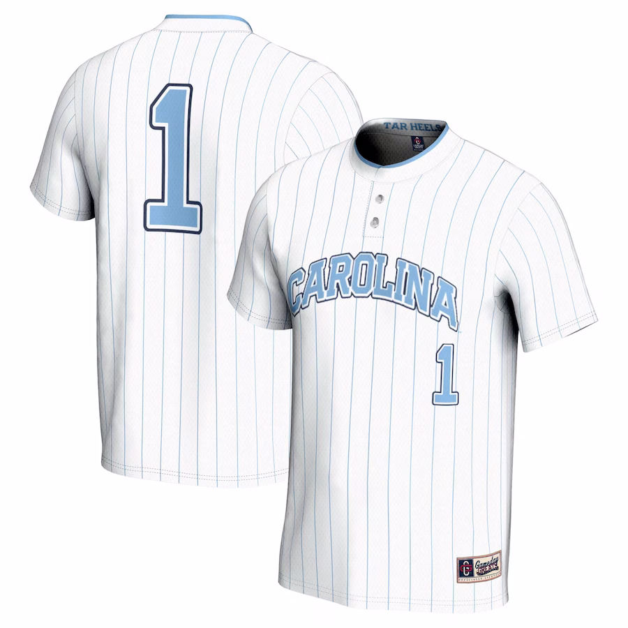 #1 North Carolina Tar Heels GameDay Greats Unisex Lightweight Softball Jersey - White