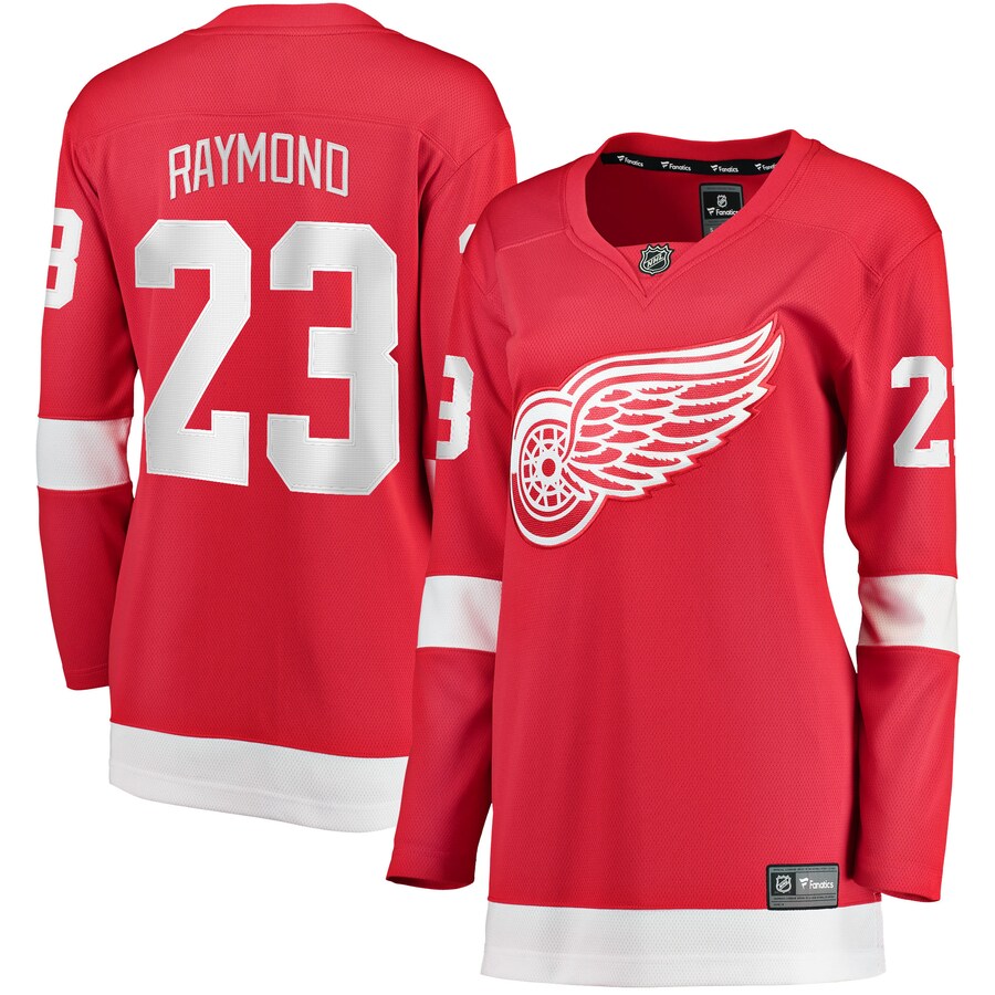 Women's Detroit Red Wings Lucas Raymond Fanatics Branded Red Home Breakaway Player Jersey