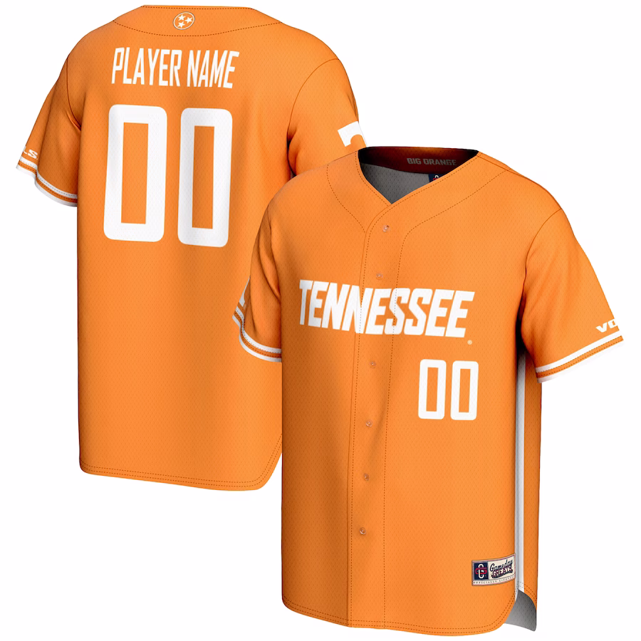 Tennessee Volunteers GameDay Greats Youth NIL Pick-A-Player Lightweight Baseball Jersey - Tennessee Orange