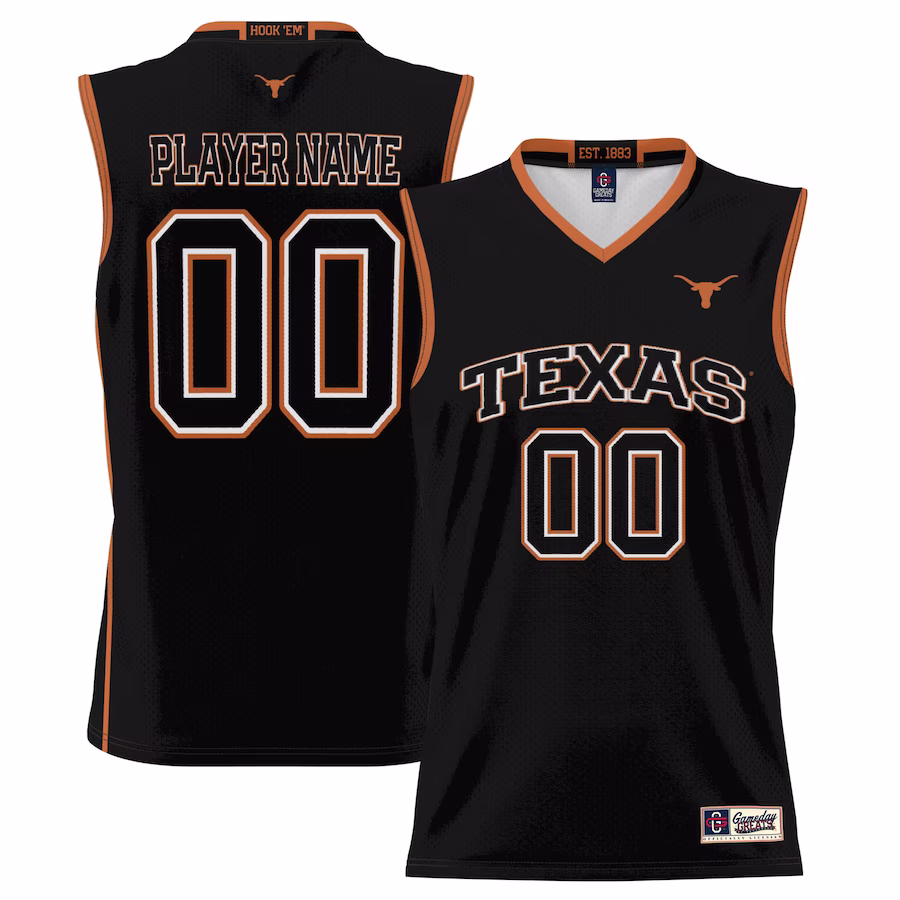 Texas Longhorns GameDay Greats Men's NIL Pick-A-Player Lightweight Basketball Jersey - Black