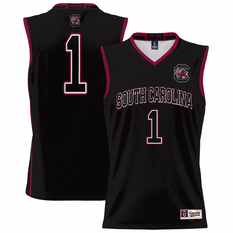 #1 South Carolina Gamecocks GameDay Greats Youth Lightweight Basketball Jersey - Black