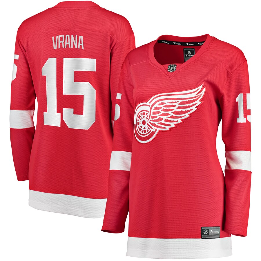 Women's Detroit Red Wings Jakub Vrana Fanatics Branded Red 2017/18 Home Breakaway Jersey