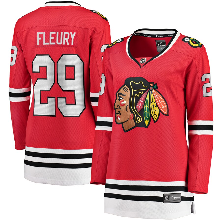 Women's Chicago Blackhawks Marc-André Fleury Fanatics Branded Red Home Premier Breakaway Player Jersey